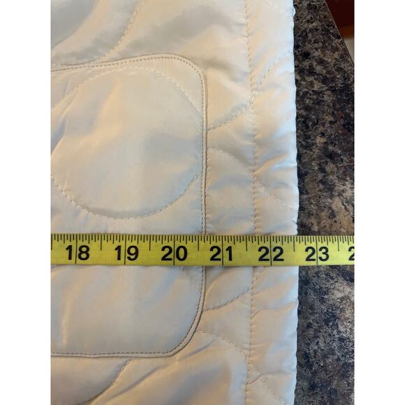 Fore Women Size Small Cream Color Quilted Snap Front Jacket with Bucket Pockets - Picture 9 of 9